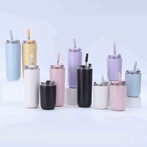 Stainless Steel Tumbler Straw <b>Double</b> <b>Wall</b> Vacuum Insulated Travel <b>Mug</b> Modern Design Leak-Proof Eco-Friendly Boiling Water Safe - Product Image 1