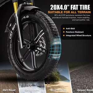 Vélo électrique EU VITILAN I7 Pro 3.0, moteur 750W, batterie 48V20AH, pneus tout-terrain de 20 pouces, suspension intégrale, vélo électrique pliable - Product Image 3