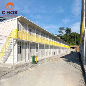 Cbox Custom, maisons modulaires détachables à 2 étages de 20 pieds, panneaux sandwich, dortoir portable pour travailleurs, maison préfabriquée en conteneur - Product Image 1