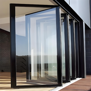 Puertas Corredizas Plegables de Vidrio Modernas y Energéticamente Eficientes para Jardín, con Vidrio Low-E y Diseño Impermeable para Uso en Exteriores de Villas - Product Image 4
