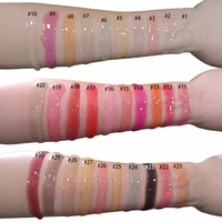 Nouveauté Brillant à Lèvres Repulpant Personnalisé 30 Couleurs Marque Privée Carré Huile pour les Lèvres Fruit Vegan Huile pour les Lèvres Hydratante et Repulpante