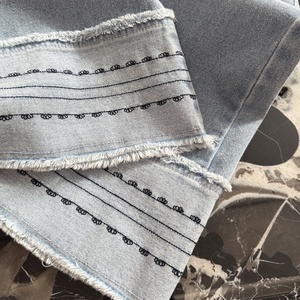Jeans décontractés en dentelle pour filles, pantalons à jambes larges, pantalons à la mode pour enfants, printemps - Product Image 2