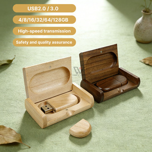 Chiavetta <span class=keywords><strong>USB</strong></span> 2.0 in Legno per Archiviazione Dati, Memoria <span class=keywords><strong>USB</strong></span> 16GB 64GB 128GB con Scatola in Legno - Product Image 2