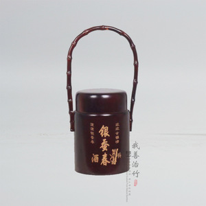 Bamboo Wine Jar With Bamboo Handle Engraved For Tea And Alcohol Storage Chongqing Origin ZT 03 - Product Image 1
