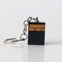 Gros petit cristal Kaaba porte-clés verre Cube porte-clés pour décoration islamique Souvenirs cadeaux