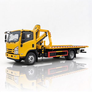 Camion de remorquage à plateau plat ISUZU 4x2, sauvetage routier, 5 tonnes, LHD/RHD, bras pliable, Euro 3, équipement de remorquage - Product Image 1