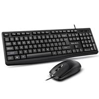 Ensemble clavier et souris T650 filaire USB pour ordinateur portable, ordinateur de bureau, bureau, écriture pour ordinateur portable