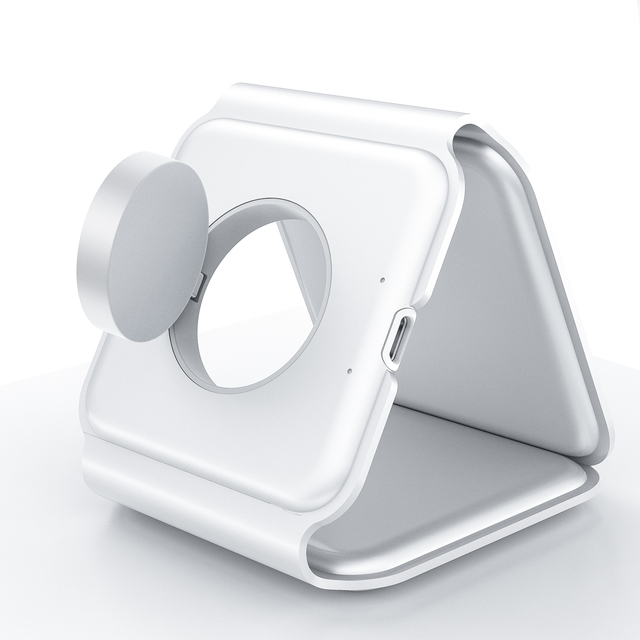 15W Magnetic Folding Wireless Charging for Iphone airpods for Watch 3 in 1 Multiple Smart Fast Portable Wireless Charger