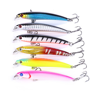 <span class=keywords><strong>Leurre</strong></span> de pêche Minnow dur de 7,5 cm et 5,6 g avec 6 hameçons #   Hameçons triples, leurres artificiels réalistes, appâts pour brochet et poisson-chat, matériel de pêche - Product Image 5