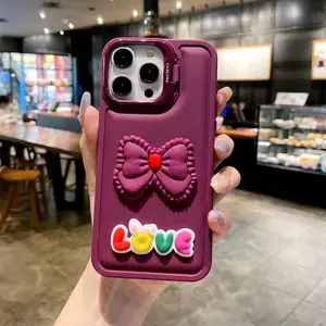 Multi Color Factory Supplier Butterfly 3D Print Leather Phone Accessories Back Cover For Iphone 11 12 13 14 15 Pro Max