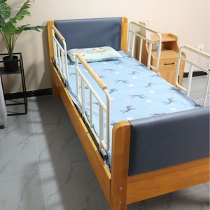 Manual Wooden Electric Massage <b>Bed</b> With Rails For Home Medical Elderly Care - Product Image 2