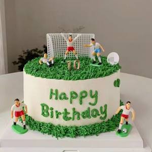 Figurine de décoration de gâteau en plastique sur le thème de l'équipe de football, à faire soi-même, pour ornement de table d'anniversaire - Grande Vente - Product Image 1