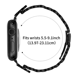 <span class=keywords><strong>Bracelet</strong></span> <span class=keywords><strong>de</strong></span> remplacement en métal pour Apple Watch Ultra 3 2 Series 11 10, trèfle à quatre feuilles, petit <span class=keywords><strong>bracelet</strong></span> en acier inoxydable à trois brins - Product Image 3