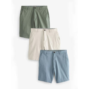 Pantalones Cortos Chino para Hombre, Corte Relajado, Lavados, Estilo Vintage, Casuales de Verano, Algodón Suave, Tejido Sólido, Desgastado, Transpirable, de Secado Rápido - Product Image 5