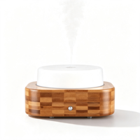Diffuseur d'arômes ultrasonique à grain de bois, machine à parfum aux huiles essentielles, petit humidificateur d'aromathérapie de bureau pour la chambre à coucher