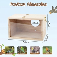 Nichoir en bois pour oiseaux, nouvelle conception, maison de nidification à vue panoramique pour perroquets, calopsittes, canaris, cailles