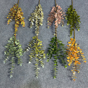 Rama de Hojas Artificiales de Árbol del Dinero de 5 Pétalos, Verde, de 30cm-100cm, Plástico, Decoración para Bodas, Arreglos Florales - Product Image 2