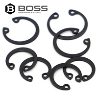 10-50pcs M8~M50 Split Industrial C Clips Snap Retaining Ring Black Zinc Carbon Steel Internal Shaft Circlip