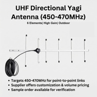 Antenne directionnelle extérieure UHF 450-470 MHz, 6 éléments, connecteur N femelle, 446 MHz 435 MHz, antenne Yagi