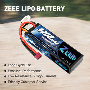 Zeee baterai Lipo 7.4V 100C 5200mAh 2S dengan konektor T untuk mobil RC/Truggy/Heli/pesawat/Drone - Product Image 3