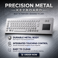 Kiosque d'information en libre-service extérieur, en acier inoxydable résistant aux rayures, clavier industriel en métal 304 avec pavé tactile