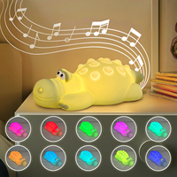 Veilleuse en silicone rechargeable par USB en forme de crocodile pour chambre à coucher, lampe de chevet rechargeable pour enfants