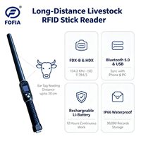 Lecteur d'étiquettes RFID durable, étanche, longue portée, 134,2 kHz, protocole ISO11784/5, distance de lecture de 30 à 100 cm, cartes en PVC