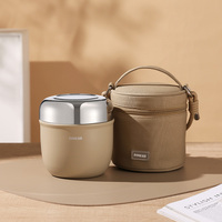 PINKAH Boîte à lunch isotherme personnalisée de 690 ml en acier inoxydable avec bol intérieur et sac de transport pour le bureau et les voyages