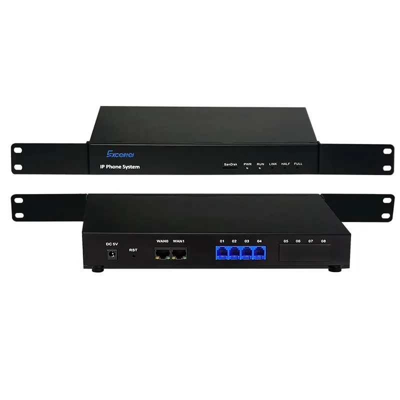 Excelltel Ip Voip Pbx Telefoonschakelsysteem Px400 Voip-Producten Met Videoconferentiegesprek Voor Kantoor