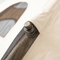 Tente Cabine Meisu Légère et Portable à Double Couche Quatre Saisons Deux Chambres à Colonnes d'Air 5m 6m avec Sol en Coton PVC pour Montage Instantané