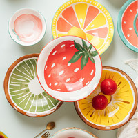 Vaisselle créative personnalisée en forme de fraise pastèque plats en céramique assiettes Dessert porcelaine vaisselle minimaliste ensembles de fête