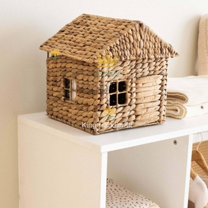 Meuble de rangement pour jouets en jacinthe d'eau écologique, fait main, pour chambre d'enfant et salon, idéal pour l'organisation de la chambre - Product Image 3