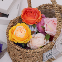 Fleurs artificielles florales soyeuses pour gâteau, salle de mariage, décoration douce, boîte cadeau