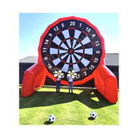 Jeux de team building en plein air, jeu de fléchettes gonflable de haute qualité de 5m de haut, jeu de fléchettes de football pour enfants et adultes