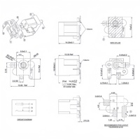 Prise d'alimentation DC verticale SMD DC005T, emballage en rouleau, 5,5x2,1 mm, prise femelle DC à montage vertical