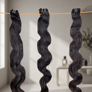 Prix d'usine en gros indien brut non transformé vierge Remy cheveux vague lâche profonde Bodywave faisceaux Temple tissage de cheveux humains - Product Image 1