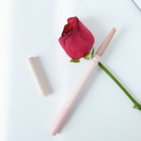 Tube de mascara vide rose personnalisé à double tête avec brosse à cils, emballage cosmétique rechargeable pour marques de maquillage
