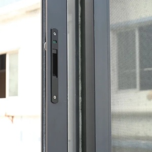 Porte-fenêtre coulissante horizontale moderne anti-ouragan à simple <span class=keywords><strong>vitrage</strong></span>, avec persiennes magnétiques en acier inoxydable, certifiée Energy Star - Product Image 5