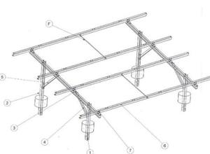 Estructura de montaje de módulo solar industrial de alta demanda Acero galvanizado en caliente Capacidad de carga de 1000kg para tierra en la azotea - Product Image 4