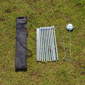 Trípode para fogata para acampar al aire libre, soporte para olla portátil de aleación de aluminio de 4 secciones, color plateado, 120x75x110mm - Product Image 2