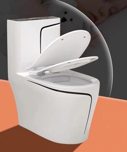 Offre Spéciale ligne multicolore forme ronde salle de bain céramique une pièce <span class=keywords><strong>commode</strong></span> Wc toilette - Product Image 4