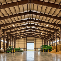 Hangar en structure métallique sans entretien pour entrepôt agricole, bâtiment métallique préfabriqué, maison à ossature en acier durable