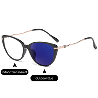 Nouvelles lunettes pour femmes, lunettes photochromiques TR90 anti-lumière bleue, montures de lunettes pour femmes