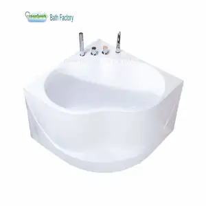 CE Cheap Easy Clean 1500mm UK Custom Size Back to Wall Freestanding Bath Deep Soaker Tub Corner Bathtubs with Shower