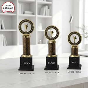 Trophée sportif portable en métal gravé, attrayant, pour les tournois jeunesse - Product Image 1