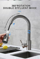 Robinet de cuisine extractible haut de gamme 3 voies en acier inoxydable 201, mitigeur pour cuisine et salle de bain