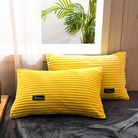 Parure de lit en flanelle épaisse 4 pièces, design uni, tailles King et Queen, pour la maison et l'hôtel, vente en gros personnalisée