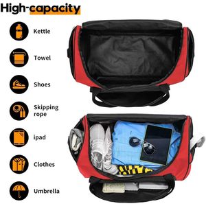 Bolsa Deportiva Uarition de 50L, Roja, Grande, para Deportes, Entrenamiento, Viajes, Resistente, con Correa Ajustable - Product Image 4