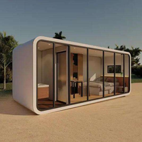 Bureau Modulaire Portable, Cabine Apple, Mini-Maison Préfabriquée, Capsule Spatiale Moderne à Parois de Verre, Pod de Travail Mobile, Hôtel, Centre Commercial