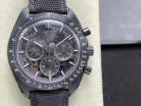 Montre mécanique étanche de super qualité, 42 mm, mouvement mécanique manuel d'usine SM, montre chronographe en céramique noire, 104 g